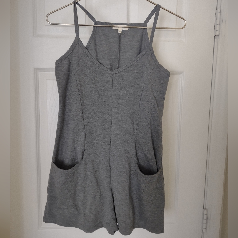 Ultra Flirt Grey Shorts Romper Sz. S